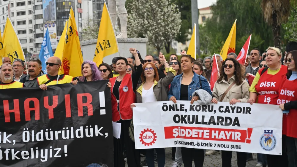 Bornova’da okul saldırılarına karşı tek ses: Artık yeter!