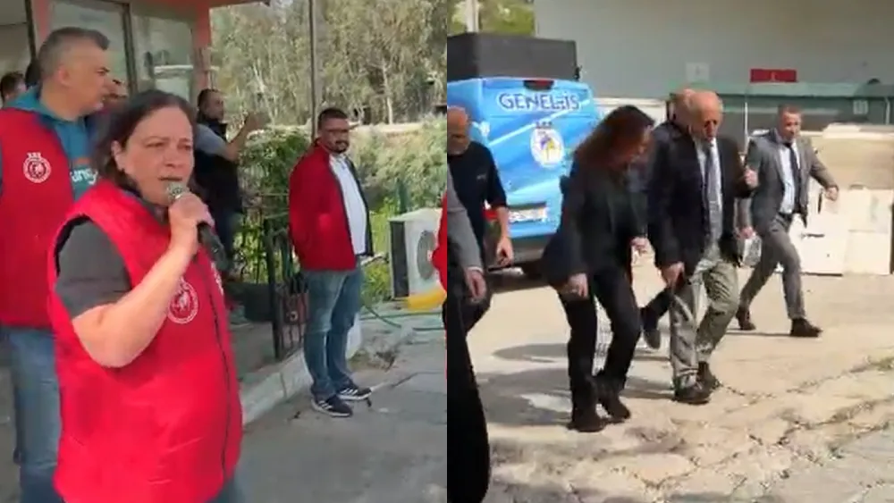  Vali Yardımcısı’nın önünde Ünsal’a sendika tepkisi: 8 aydır onurlu işçilere yalan söylüyor 