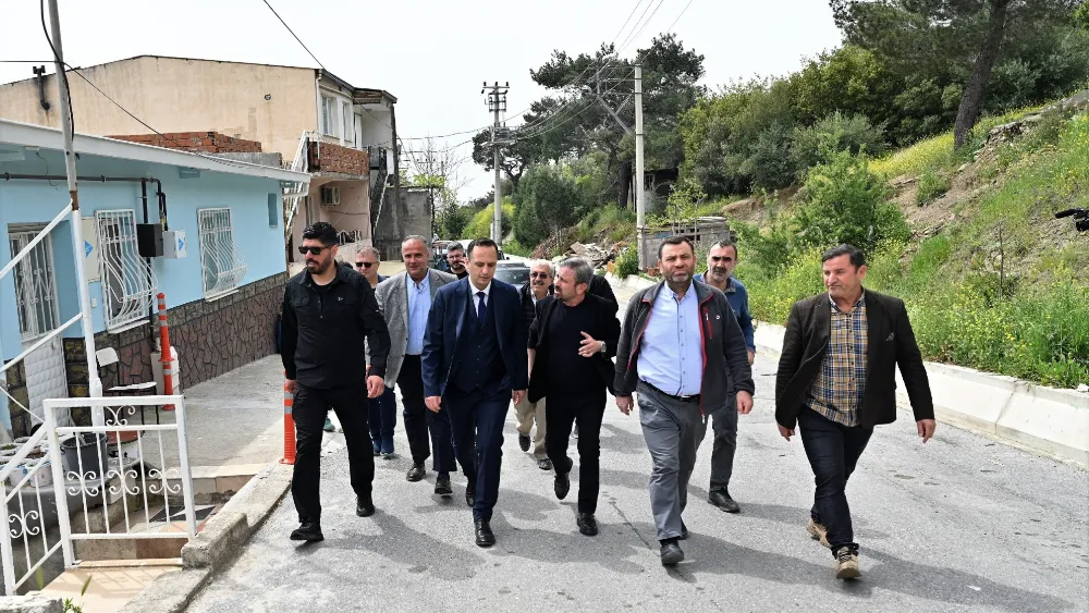 Başkan Eşki Yeşilçam Mahallesi’nde sokak, sokak inceleme yaptı