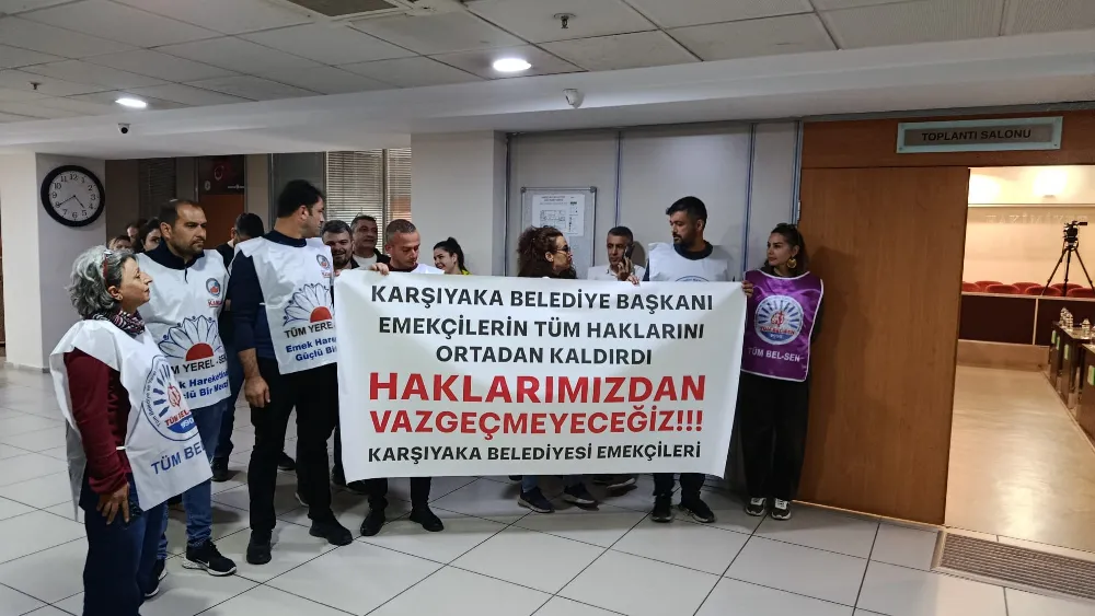 Karşıyaka’da Meclisi’nde pankartlı eylem 