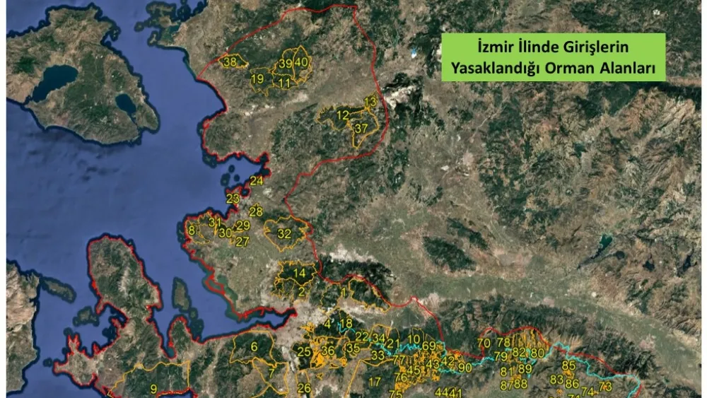 İzmir'de orman yangınlarına karşı sıkı tedbir: 89 bölgeye giriş yasaklandı