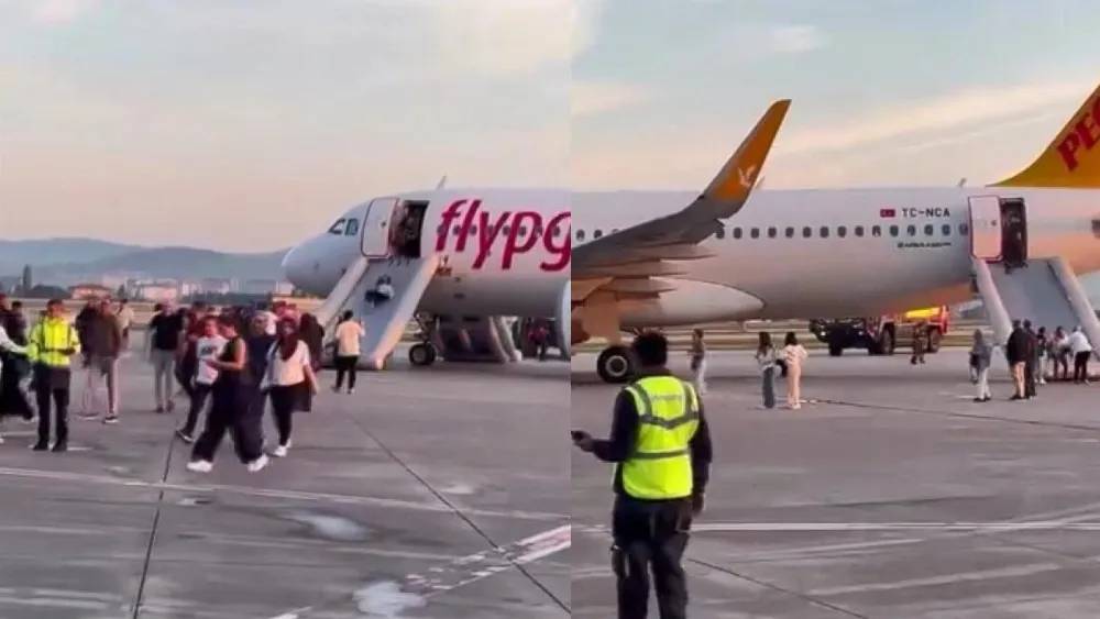 Ankara-İzmir uçağında yangın paniği: Yolcular tahliye edildi 