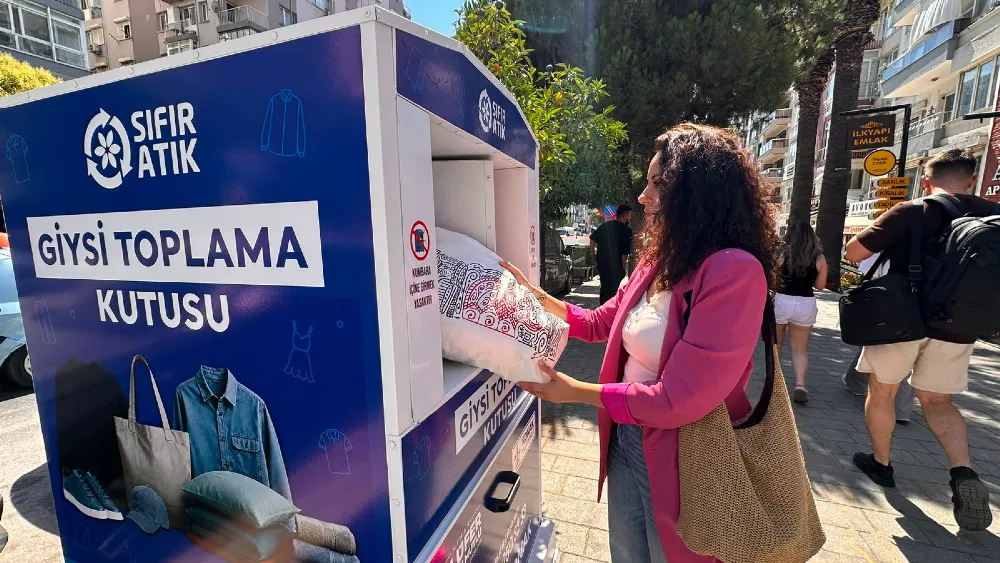 Konaklıların eski giysileri çöpe değil geri dönüşüme gidiyor