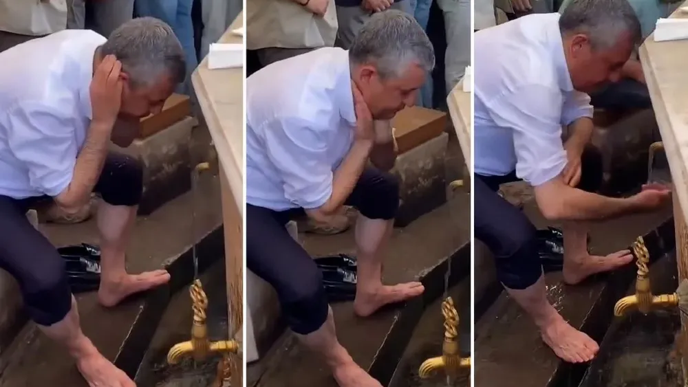 Özgür Özel'in abdest görüntüsü büyük tartışma yarattı
