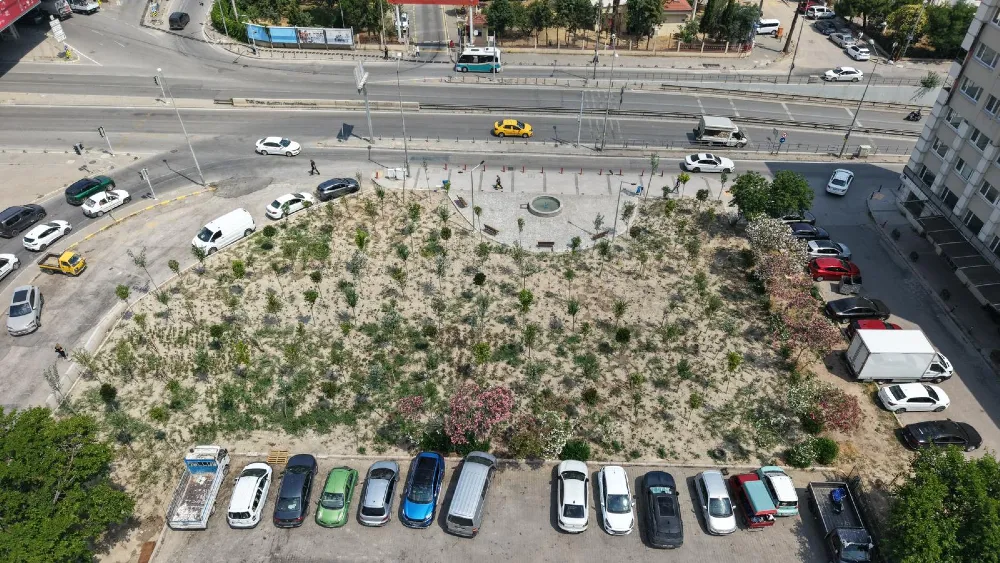 Eski benzinlik yeşile dönüştü