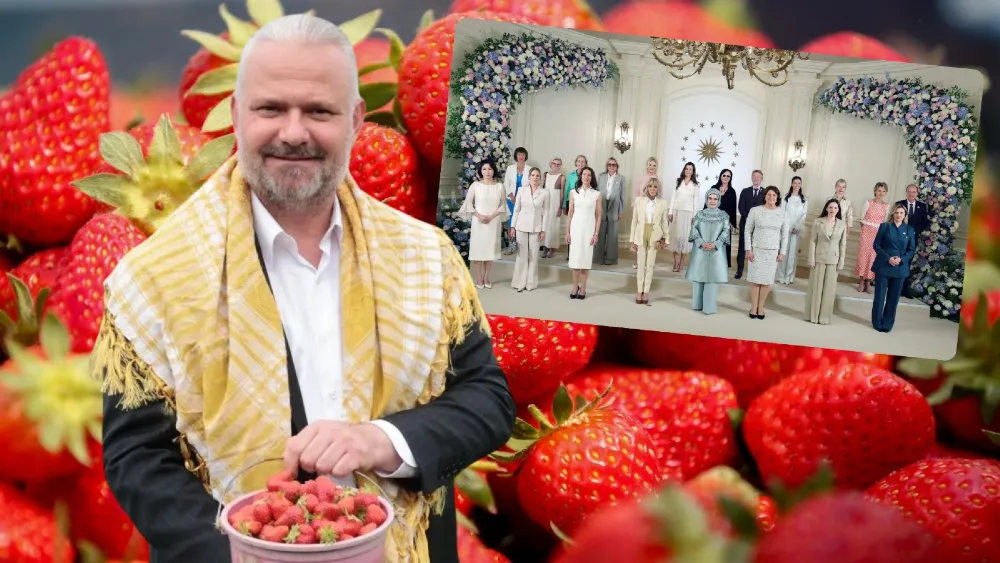 Menemen’in NATO Zirvesi’nde Emiralem Çileği gururu… First ladyler çok beğendi…