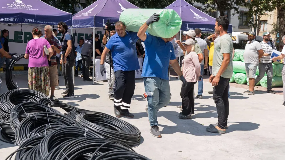 Büyükşehir'den domates ve çilek üreticisine iklim desteği