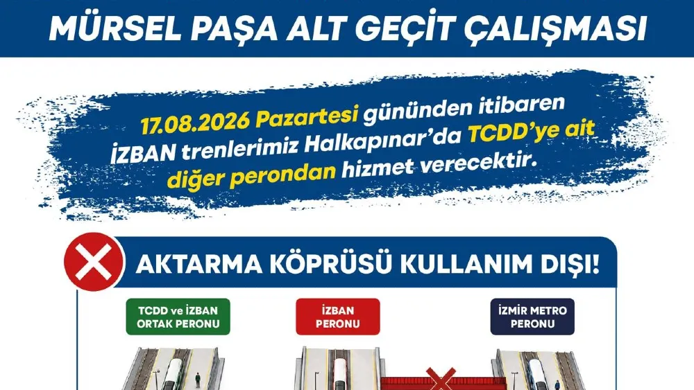 Metro ve İZBAN yolcuları için önemli uyarı: Halkapınar aktarma köprüsü iptal