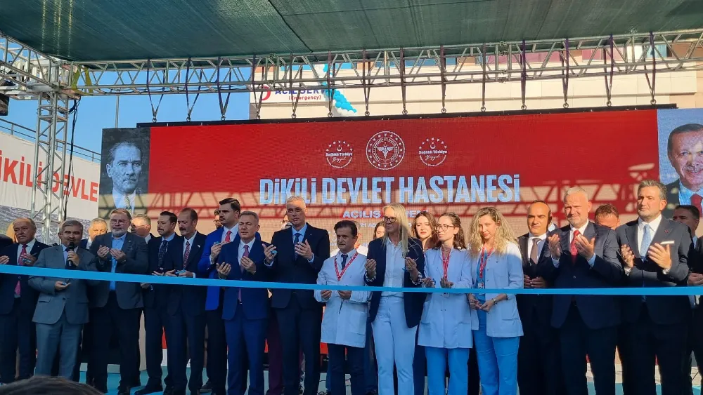 Dikili Devlet Hastanesi'ni açan Sağlık Bakanı Memişoğlu, yeni şehir hastanesi müjdesi verdi