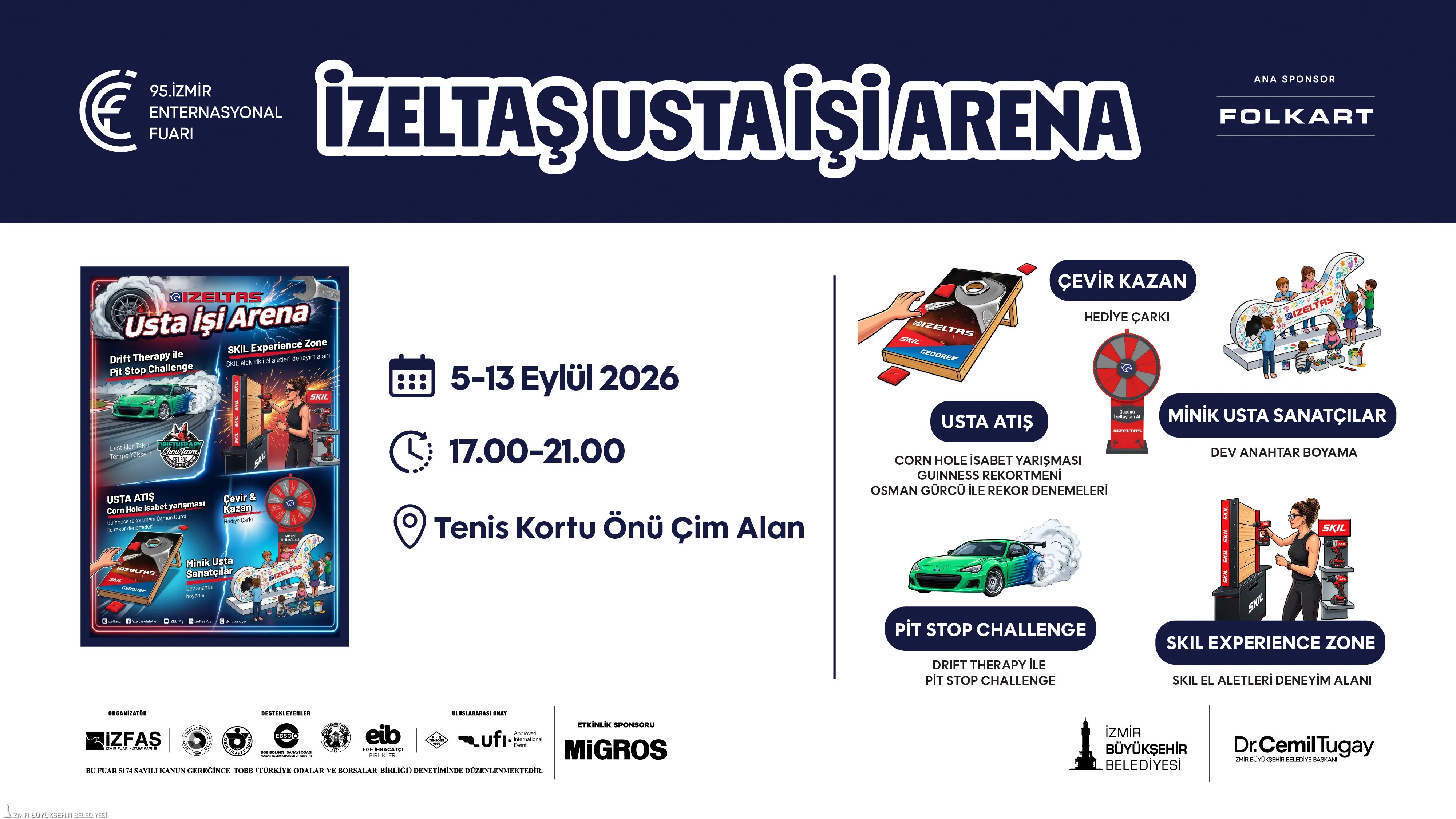 İzeltaş Etkinlik Alanı'nda farklı aktiviteler İzmirlileri bekliyor.