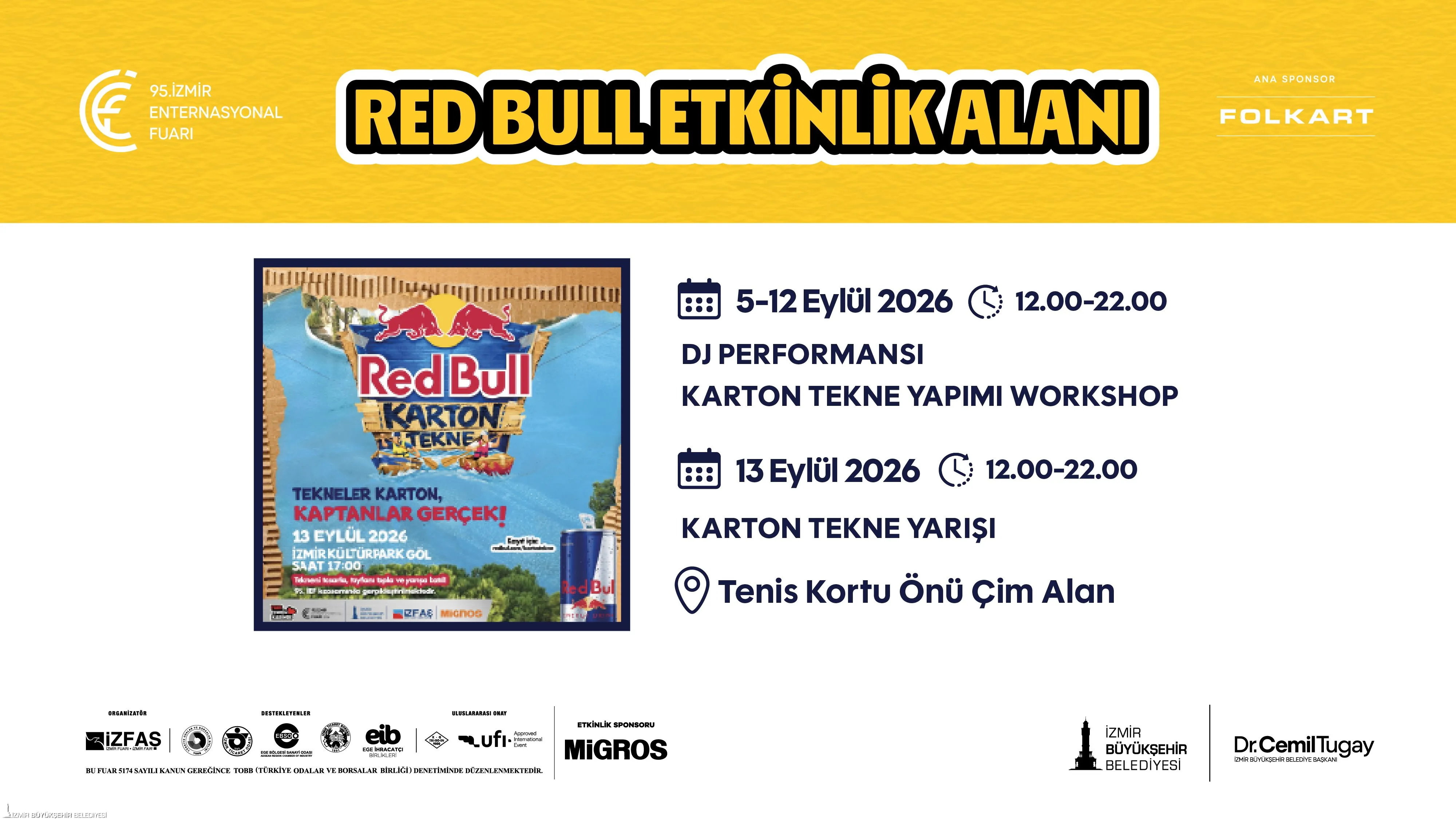 Red Bull Karton Tekne Etkinlik Alanı, eğlence, etkileşim ve deneyimi bir araya getirecek.