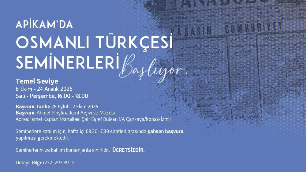 APİKAM'da temel seviye Osmanlı Türkçesi seminerleri başlıyor