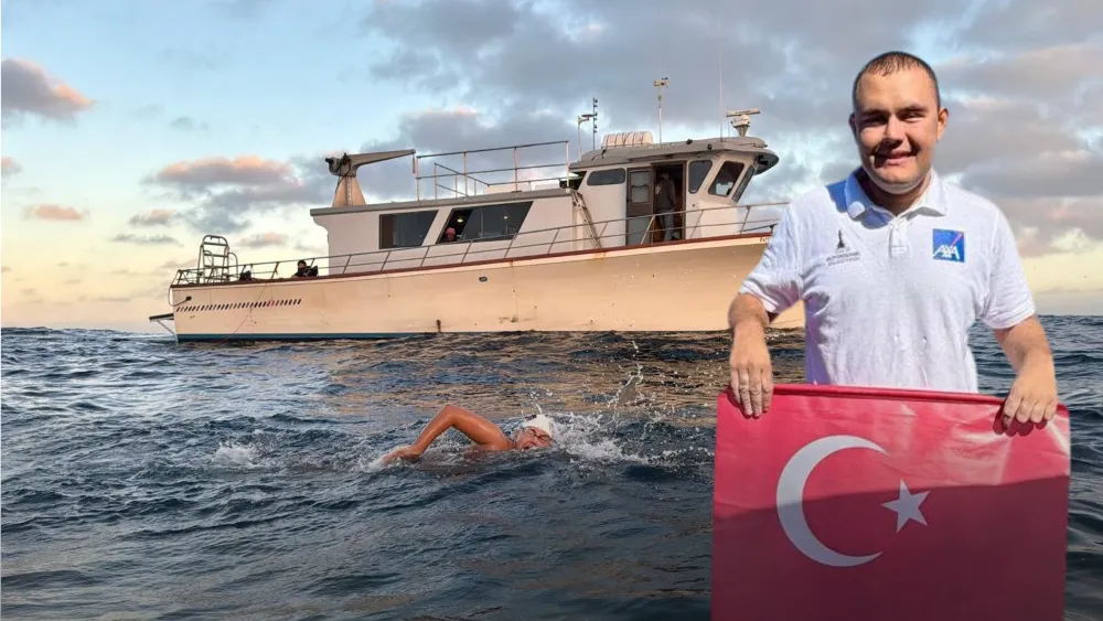 İzmirli Tuna büyük hedefine doğru 11 saat kulaç attı
