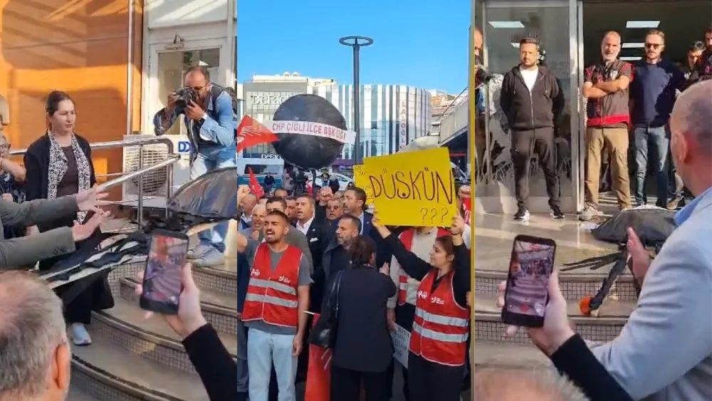 CHP‘lilerden Çiğli’de siyah çelenkli protesto