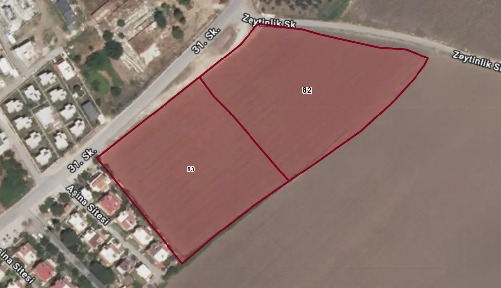 İzmir Büyükşehir Belediyesi Encümeni, Kabakum 82 ve 83 numaralı parselleri kapsayan parselasyon planını onayladı.