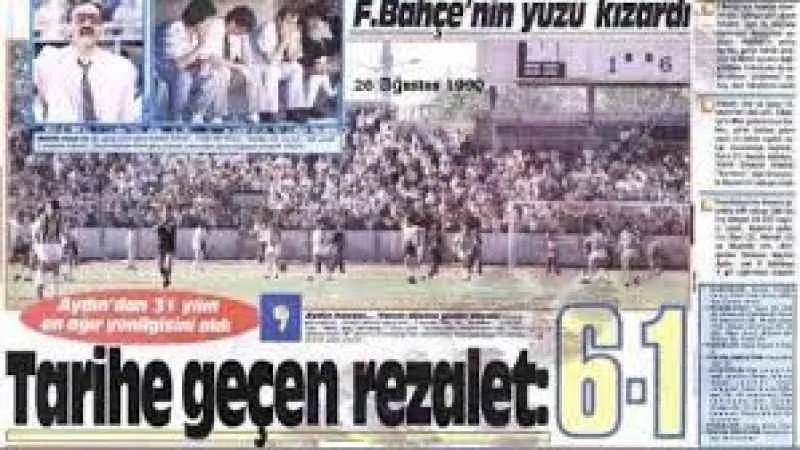 Aydınspor'un şimdi Süper Lig adıyla anılan 1. Lig'de 1990 yılında Fenerbahçe'yi 6-1'lik skorla hezimete uğrattığı karşılaşma büyük ses getirmişti.