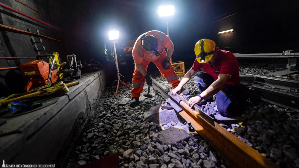Metro raylarında değişim zamanı… 2024’ten bu yana 844 metrelik ray değişimi